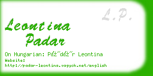 leontina padar business card